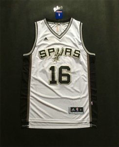 Maillot De Basket San Antonio Spurs Pau Gasol 16 Tissus Sportif Fans Edition Blanc